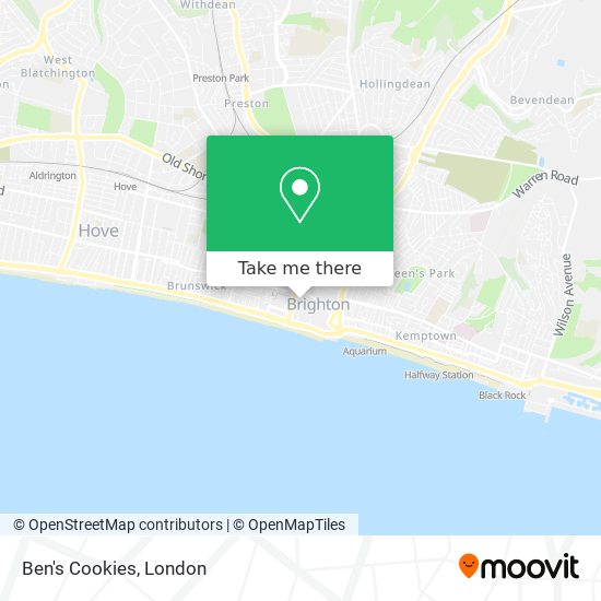 Ben's Cookies map