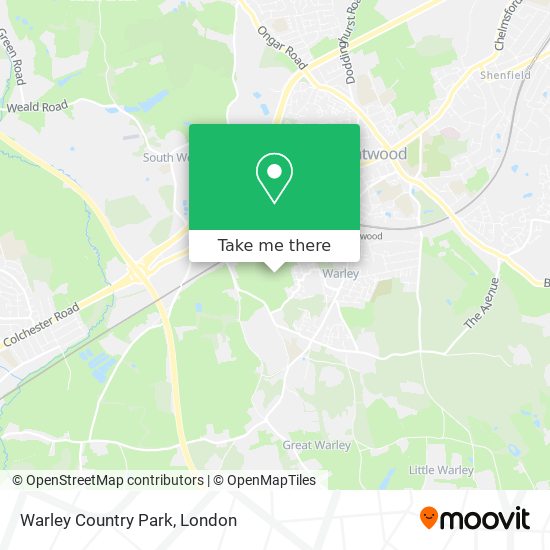 Warley Country Park map