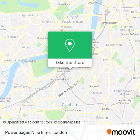 Powerleague Nine Elms map