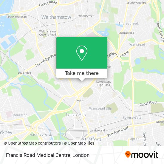 Francis Road Medical Centre map