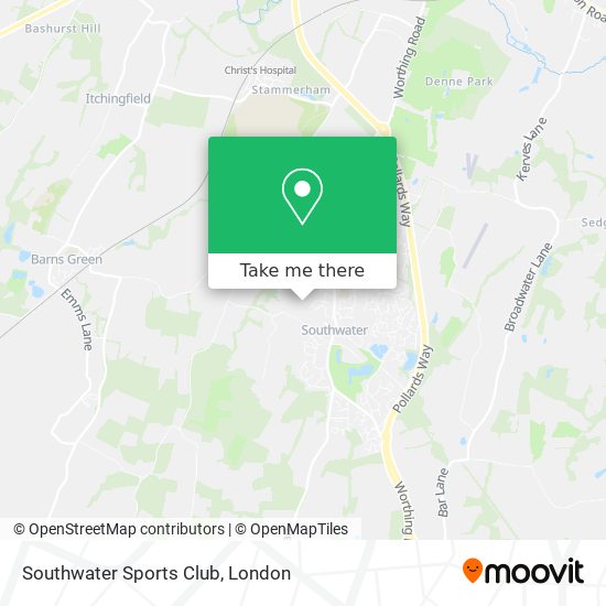 Southwater Sports Club map