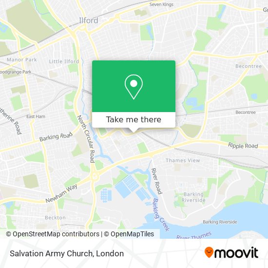 Salvation Army Church map