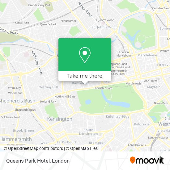 Queens Park Hotel map