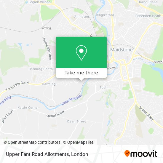 Upper Fant Road Allotments map