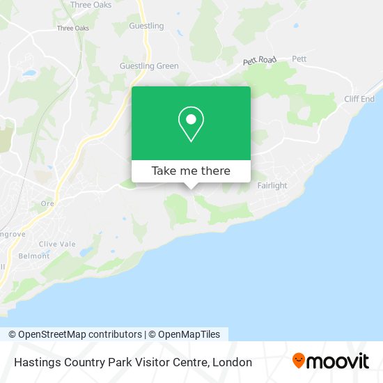 Hastings Country Park Visitor Centre map