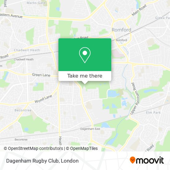 Dagenham Rugby Club map