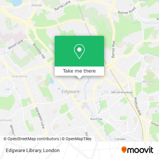 Edgware Library map