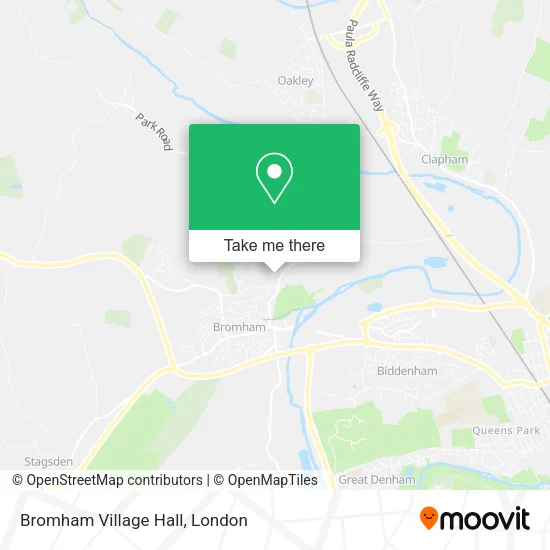 Bromham Village Hall map