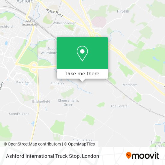 Edmonton Truck Route Map How To Get To Ashford International Truck Stop By Bus Or Train?