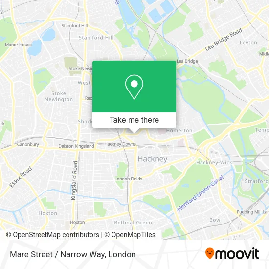 Mare Street / Narrow Way map