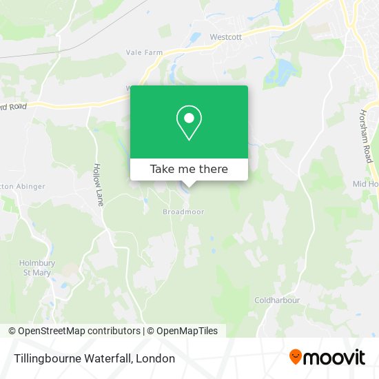 Tillingbourne Waterfall map