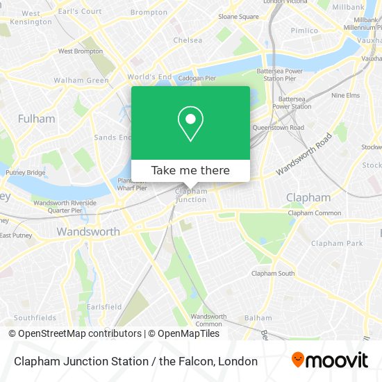 Clapham Junction Station / the Falcon map