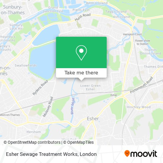 Esher Sewage Treatment Works map