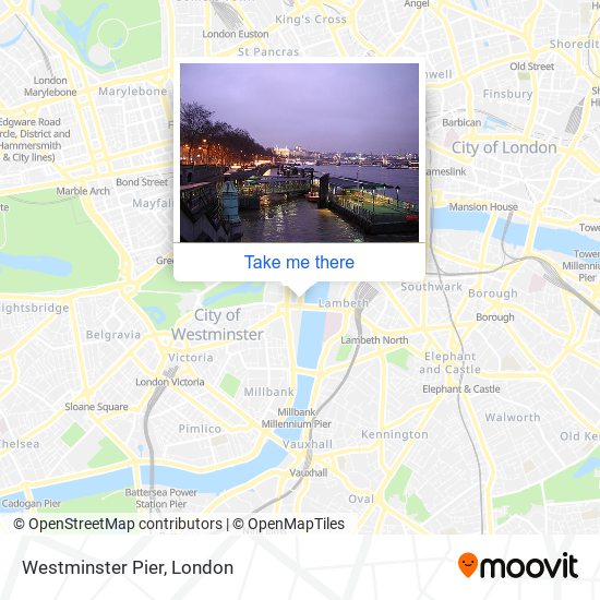 Westminster Pier map