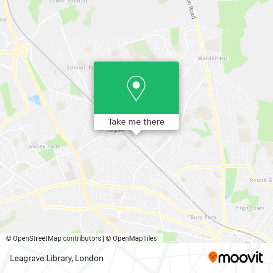 Leagrave Library map