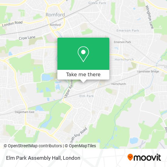 Elm Park Assembly Hall map
