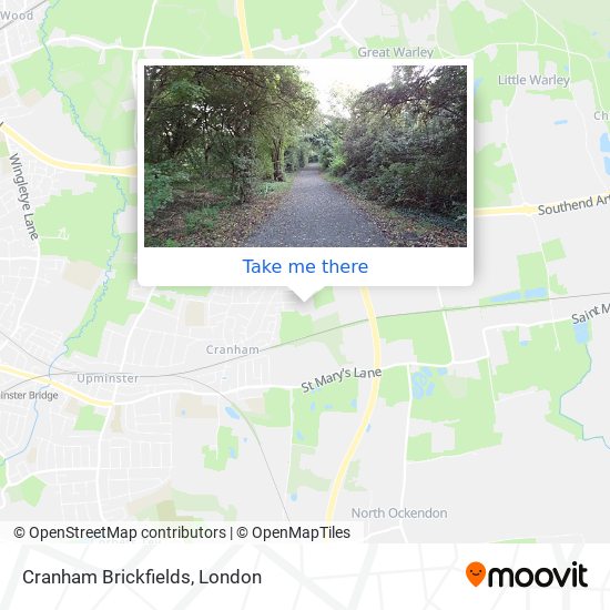 Cranham Brickfields map