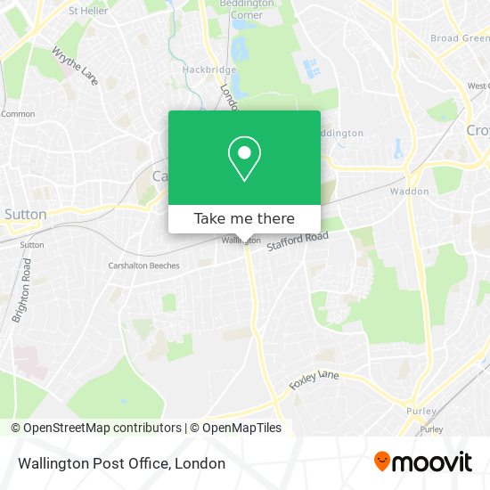 Wallington Post Office map