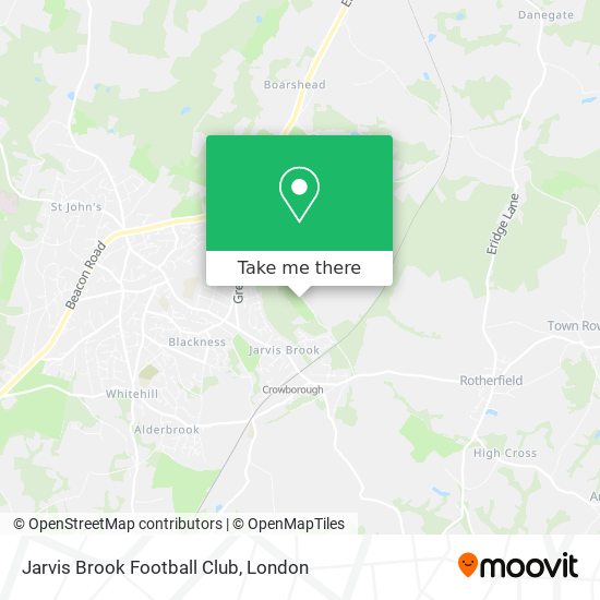Jarvis Brook Football Club map