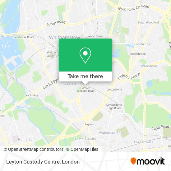 Leyton Custody Centre map