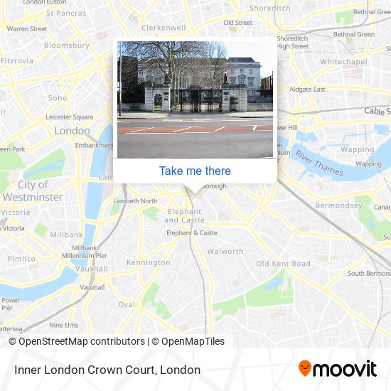 Inner London Crown Court map