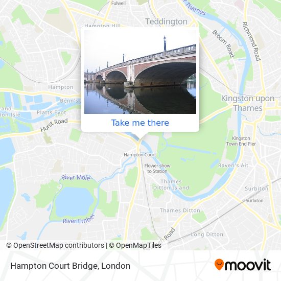 Hampton Court Bridge map