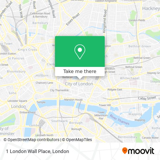 1 London Wall Place map
