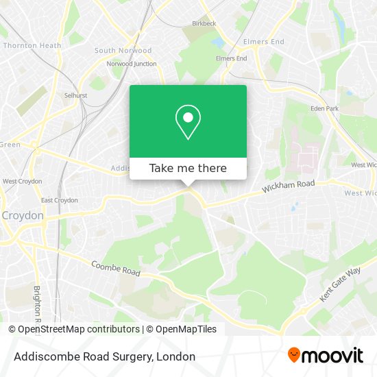 Addiscombe Road Surgery map