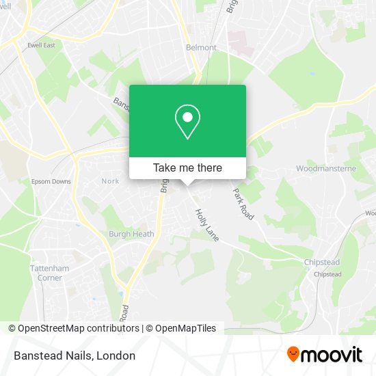 Banstead Nails map