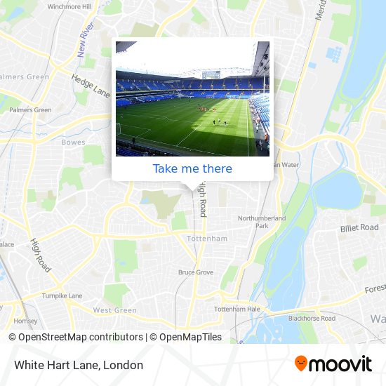 White Hart Lane map
