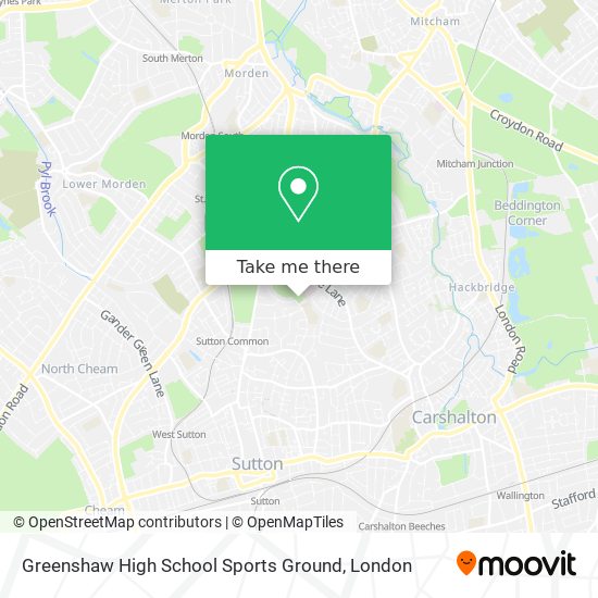 Greenshaw High School Sports Ground map