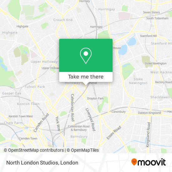 North London Studios map