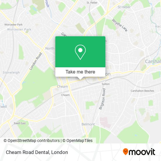 Cheam Road Dental map