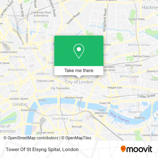 Tower Of St Elsyng Spital map