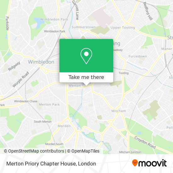 Merton Priory Chapter House map
