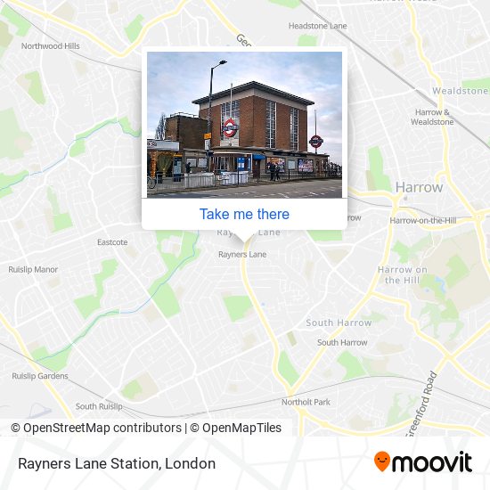 Rayners Lane Station map