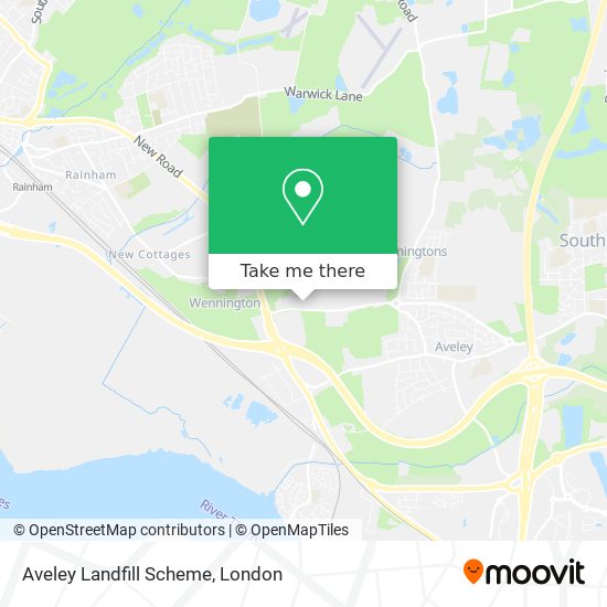 Aveley Landfill Scheme map