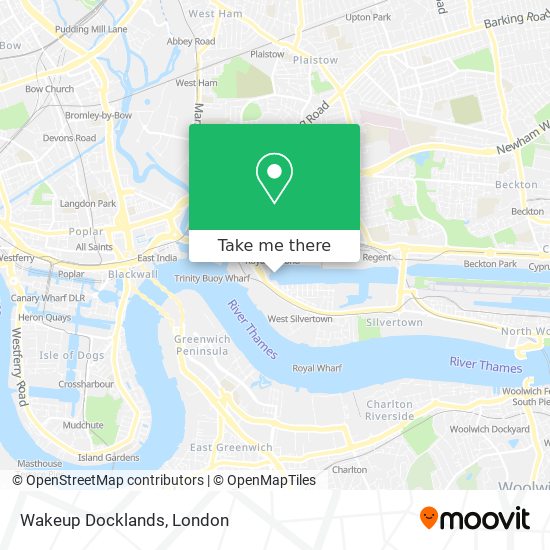 Wakeup Docklands map