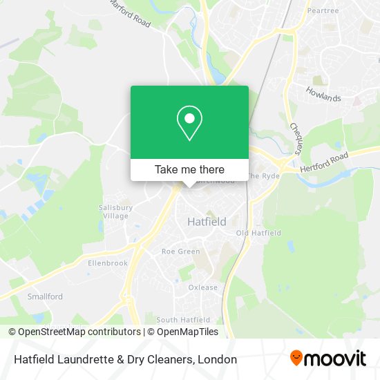 Hatfield Laundrette & Dry Cleaners map