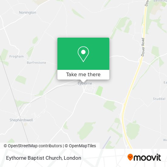 Eythorne Baptist Church map