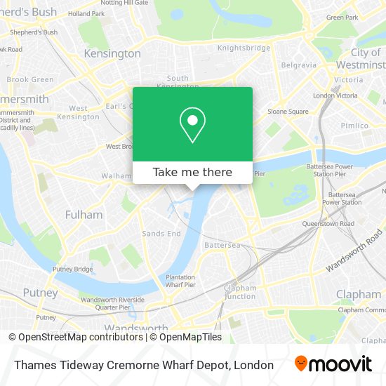 Thames Tideway Cremorne Wharf Depot map