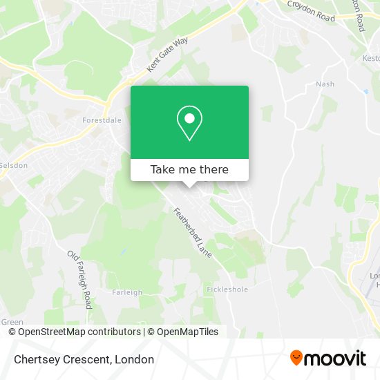 Chertsey Crescent map