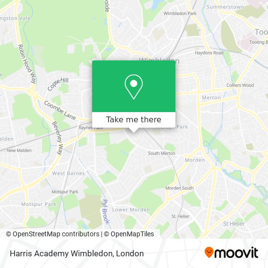 Harris Academy Wimbledon map