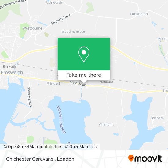 Chichester Caravans. map