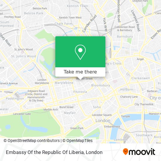 Embassy Of the Republic Of Liberia map