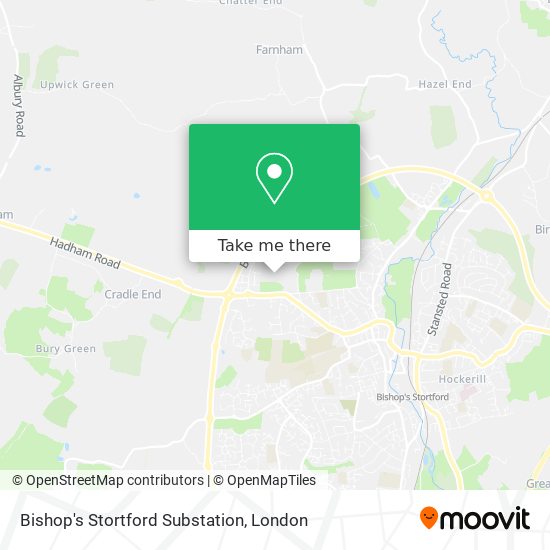 Bishop's Stortford Substation map