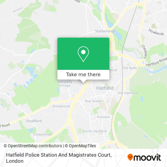 Hatfield Police Station And Magistrates Court map