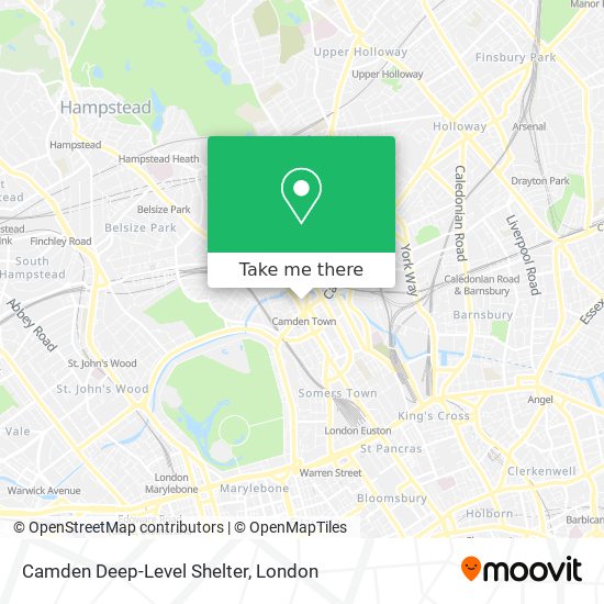Camden Deep-Level Shelter map