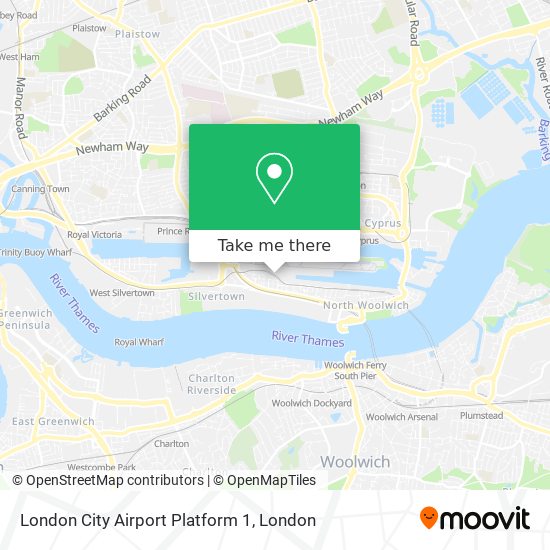 London City Airport Platform 1 map
