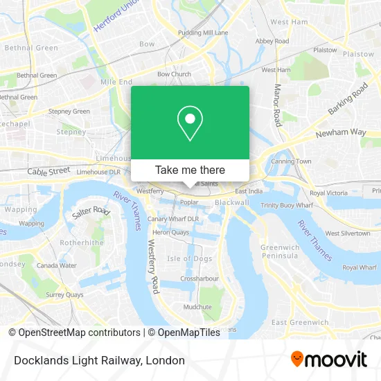 Docklands Light Railway map